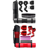 Maxbell Workout Straps Ankle Brace Set for Women Men Strength Training Booty Workout Black