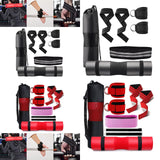 Maxbell Workout Straps Ankle Brace Set for Women Men Strength Training Booty Workout Black