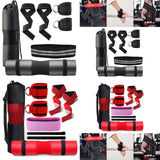 Maxbell Workout Straps Ankle Brace Set for Women Men Strength Training Booty Workout Black