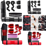 Maxbell Workout Straps Ankle Brace Set for Women Men Strength Training Booty Workout Black