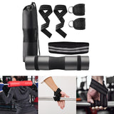 Maxbell Workout Straps Ankle Brace Set for Women Men Strength Training Booty Workout Black