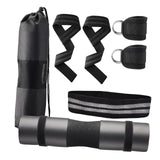 Maxbell Workout Straps Ankle Brace Set for Women Men Strength Training Booty Workout Black