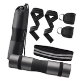 Maxbell Workout Straps Ankle Brace Set for Women Men Strength Training Booty Workout Black