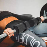 Maxbell Workout Straps Ankle Brace Set for Women Men Strength Training Booty Workout Black