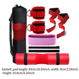 Maxbell Workout Straps Ankle Brace Set for Women Men Strength Training Booty Workout Red