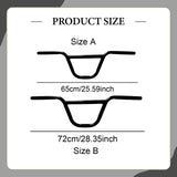 Maxbell Bike Handlebar Sleek Metal Riser Handle Bar for Cycling Biking Repairing 72 cm