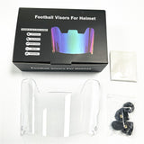 Maxbell Football Helmet Visor Lightweight Sports Sports Eyewear Fits Youth and Adult Clear