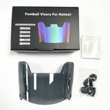 Maxbell Football Helmet Visor Lightweight Sports Sports Eyewear Fits Youth and Adult Black