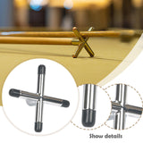 Maxbell Billiard Cue Bridge Head Playing Auxiliary Tool Snooker Pool Cue Sticks Rack Silver Black