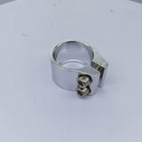 Maxbell Bicycle Seat Tube Clamp Replacement Easy to Install Road Bike Seatpost Clamp Silver