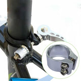Maxbell Bicycle Seat Tube Clamp Replacement Easy to Install Road Bike Seatpost Clamp Silver