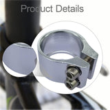 Maxbell Bicycle Seat Tube Clamp Replacement Easy to Install Road Bike Seatpost Clamp Silver