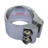 Maxbell Bicycle Seat Tube Clamp Replacement Easy to Install Road Bike Seatpost Clamp Silver