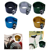 Maxbell Bicycle Seat Post Clamp Easy Installation 1.13 inch Road Bike Seatpost Clamp Black