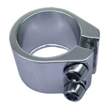 Maxbell Bicycle Seat Post Clamp Easy Installation 1.13 inch Road Bike Seatpost Clamp Silver