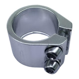 Maxbell Bicycle Seat Post Clamp Easy Installation 1.13 inch Road Bike Seatpost Clamp Silver