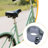 Maxbell Bicycle Seat Post Clamp Easy Installation 1.13 inch Road Bike Seatpost Clamp Silver