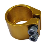 Maxbell Bicycle Seat Post Clamp Easy Installation 1.13 inch Road Bike Seatpost Clamp Gold