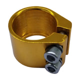Maxbell Bicycle Seat Post Clamp Easy Installation 1.13 inch Road Bike Seatpost Clamp Gold