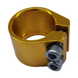 Maxbell Bicycle Seat Post Clamp Easy Installation 1.13 inch Road Bike Seatpost Clamp Gold