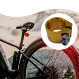 Maxbell Bicycle Seat Post Clamp Easy Installation 1.13 inch Road Bike Seatpost Clamp Gold