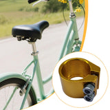 Maxbell Bicycle Seat Post Clamp Easy Installation 1.13 inch Road Bike Seatpost Clamp Gold