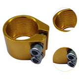 Maxbell Bicycle Seat Post Clamp Easy Installation 1.13 inch Road Bike Seatpost Clamp Gold