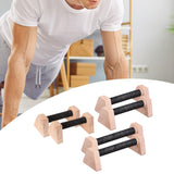 Maxbell 2x Push up Stands Wooden Upper Body Strength Training Home Fitness Equipment 20cm