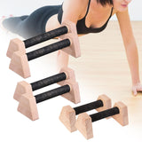 Maxbell 2x Push up Stands Wooden Upper Body Strength Training Home Fitness Equipment 20cm