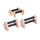 Maxbell 2x Push up Stands Wooden Upper Body Strength Training Home Fitness Equipment 20cm