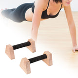 Maxbell 2x Push up Stands Wooden Upper Body Strength Training Home Fitness Equipment 20cm