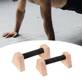 Maxbell 2x Push up Stands Wooden Upper Body Strength Training Home Fitness Equipment 20cm