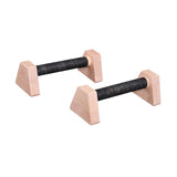 Maxbell 2x Push up Stands Wooden Upper Body Strength Training Home Fitness Equipment 25cm