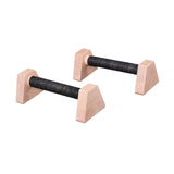 Maxbell 2x Push up Stands Wooden Upper Body Strength Training Home Fitness Equipment 25cm