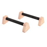 Maxbell 2x Push up Stands Wooden Upper Body Strength Training Home Fitness Equipment 30cm