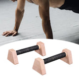 Maxbell 2x Push up Stands Wooden Upper Body Strength Training Home Fitness Equipment 30cm