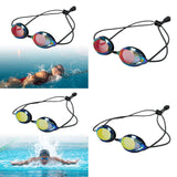 Maxbell Mirror Swim Goggles Wide View Men Women Adjustable Professional Pool Goggles Red