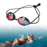 Maxbell Mirror Swim Goggles Wide View Men Women Adjustable Professional Pool Goggles Red