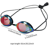Maxbell Mirror Swim Goggles Wide View Men Women Adjustable Professional Pool Goggles Red
