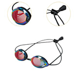 Maxbell Mirror Swim Goggles Wide View Men Women Adjustable Professional Pool Goggles Red