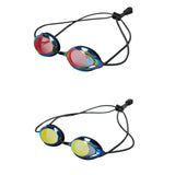 Maxbell Mirror Swim Goggles Wide View Men Women Adjustable Professional Pool Goggles Red