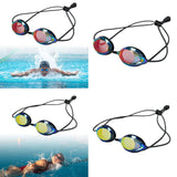 Maxbell Mirror Swim Goggles Wide View Men Women Adjustable Professional Pool Goggles Red