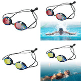Maxbell Mirror Swim Goggles Wide View Men Women Adjustable Professional Pool Goggles Red