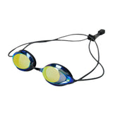 Maxbell Mirror Swim Goggles Wide View Men Women Adjustable Professional Pool Goggles Gold
