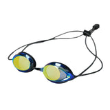 Maxbell Mirror Swim Goggles Wide View Men Women Adjustable Professional Pool Goggles Gold
