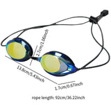 Maxbell Mirror Swim Goggles Wide View Men Women Adjustable Professional Pool Goggles Gold