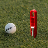 Maxbell Golf Tee Height Adjuster Easy to Use Measuring Device Gift Golf Tee Elevator Red