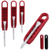 Maxbell Golf Tee Height Adjuster Easy to Use Measuring Device Gift Golf Tee Elevator Red