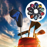 Maxbell 10Pcs PU Golf Iron Covers Practical Wear Resistant Stylish Travel Protectors