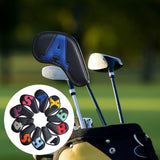 Maxbell 10Pcs PU Golf Iron Covers Practical Wear Resistant Stylish Travel Protectors